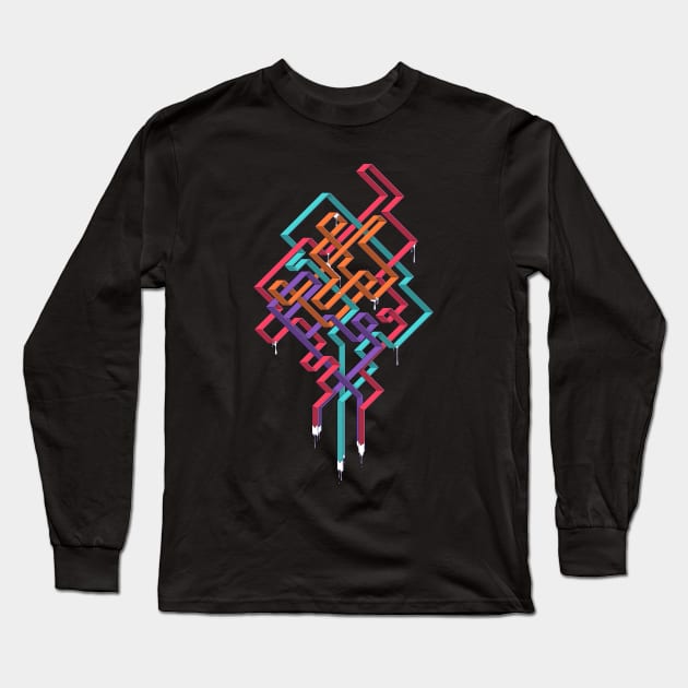 Geometric Weave Long Sleeve T-Shirt by jonalexanderellis